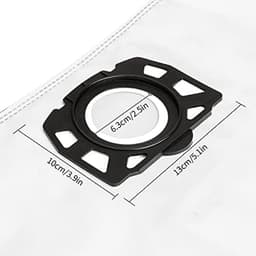 12 stuks vliesfilterzakken geschikt voor Karcher WD4, -WD5, -WD6, MV4, MV5, MV6, reserveonderdelen, zak, accessoirekit voor Kärcher 2.863-006.0 — thumbnail 4