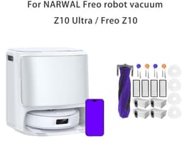Grote set onderdelen compatibel met stofzuiger NARWAL Freo Z10 Ultra / Freo Z10 Robot Vacuüm. 1 Hoofdborstel - 4 Filters - 4 Doekjes - 4 Zijborstels - 4 Stofzakken - Accessoires - hoogwaardige vervanging — thumbnail 2