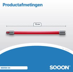 SQOON® - Zuigbuis geschikt voor Dyson V7, V8, V10, V11 en V15 rood - Model 969109-03 — thumbnail 5