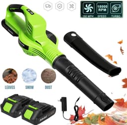 Bladblazer - Bladblazers met Accu - Stofzuiger - Draadloze - Elektrische - 21V - 3000W - Tuinreiniger met 1 Accu, Compatibel met 18V Batterijsystemen — thumbnail 3