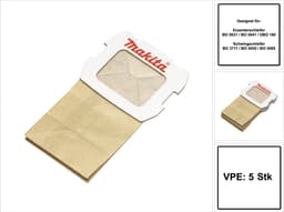Makita papieren stofzak 5 st. ( 194746-9 ) voor vlakschuurmachine BO 5031 / BO 5041 / DBO 180 en vlakschuurmachine BO 3711 / BO 4555 / BO 4565 — thumbnail 3