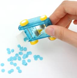Veegschep Auto - Mini Cleaner - Bureau Schoonhouden - Verzamelt Rubber Spaanders - 35 x 46 x 58 mm - Blauw — thumbnail 2