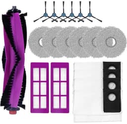 20-delige accessoirekit Geschikt voor de Eureka J15 Pro Ultra robotstofzuiger: De accessoires omvatten 1 hoofdborstel, 6 zijborstels, 6 dweildoeken en 4 stofzakken. — thumbnail 1