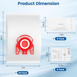 20 stuks 3D Airclean FJM vuilniszakken Geschikt voor Miele FJM stofzuiger-Belle's product — thumbnail 2