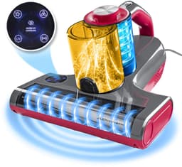 CLEANmaxx 3-in-1 mijtzuiger met 55 °C hete lucht, UV-C-licht en 15 kPa zuigkracht | Matraszuiger verwijdert 99,9% van de mijten | HEPA-filter voor mensen met allergieën en ultrasoon geluid, ideaal voor matrassen en bekleding — thumbnail 1