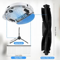 Accessoireset Geschikt voor Honiture Q6 Pro, Geschikt voor Airrobo T10+, Geschikt voor Laresar L6 Pro Q6 Pro, Geschikt voor Ultenic T10, Geschikt voor Proscenic M8, M8 Pro Robotstofzuiger, reserveonderdelen — thumbnail 3