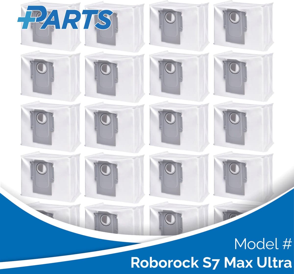 Roborock S7 Max Ultra Stofzakken (20 Stuks, Plus.Parts® alternatief voor 8.02.0132) — afbeelding 1