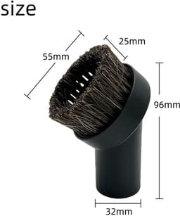 3 stuks Ronde Stofborstel - Stofzuigerborstels Paardenhaar - Stofzuigeraccessoires - Stofzuigerborstelopzetstuk - 32mm - Stofborstel - Meubelborstel - Geschikt voor Philips, AEG, Bosch, Siemens, Miele, Panasonic, Rowenta — thumbnail 5