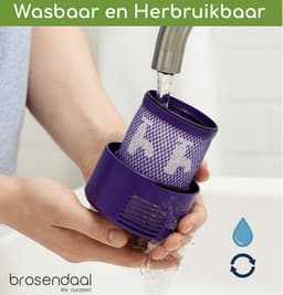 Brosendaal Filter geschikt voor Dyson Cyclone V10 stofzuiger filter - SV12 | SV27 - Wasbaar en Herbruikbaar - 2 stuks — thumbnail 2