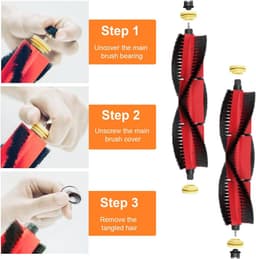 2 Stuks Vervangende Roller Borstel, Onderdelen Roller Borstels, Hoofdborstel Gescht voor S5 S5 Max S6 S6 Pure S6 MaxV S7 E2 E3 E4 E5 T4 T6 P5 T7 T7 Pro S50 S51 S55 — thumbnail 4