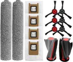 13 stuks Reserveonderdeel accessoires - geschikt voor Eufy Omni E25 - Eufy Omni E28 robotstofzuigers - 1 hoofdborste & 4 stofzakken & 6 zijborstels & 2 rolmops — thumbnail 1