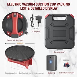 Elektrische vacuümlifter met hoge draagkracht - ideaal voor glas, tegels en marmer — thumbnail 5