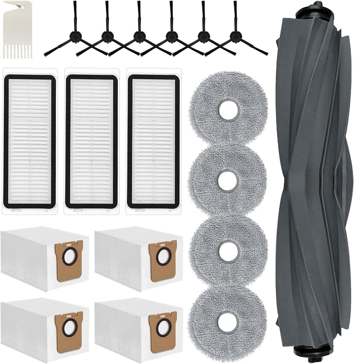 Cosensi - Accessoireset 20 stuks Dreame L20 Ultra - dweilpad stofzak hoofdborstel zijborstels filter reinigingsborstel reserveonderdelen — afbeelding 1