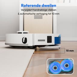 MEDION Robotstofzuiger met 3-in-1 afzuigstation, lasernavigatie en dweilfunctie X55 SW+ (10.000 Pa zuigkracht, roterende moppen, kruislasertechniek) — thumbnail 4