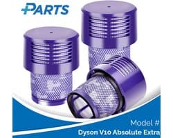 Dyson Cyclone V10 Absolute Extra Filters (3 Stuks, Plus.Parts® alternatief voor 969082-01)