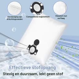 8 x stofzakken compatibel met Nilfisk Alto Aero 20/21 / 25/26 / 31 / VL200 en met Makita VC2010L / VC2511L / VC2512L / VC3011L - reserve zakken type DSM 42 van hoogwaardig vliesmateriaal — thumbnail 1