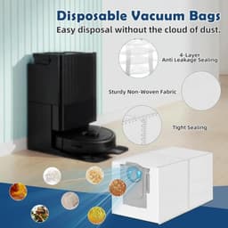 Vervangende Accessoireset voor Roborock Qrevo S, Qrevo Pro en Qrevo Plus Robotstofzuiger - 1 Hoofdborstel, 4 Zijborstels, 2 HEPA-Filters, 4 Dweilpads, 6 Stofzakken en Reinigingsborstel — thumbnail 3