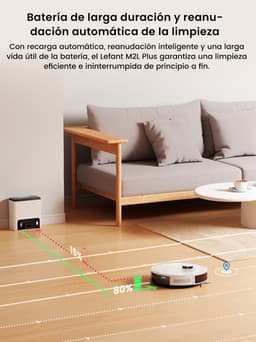 Lefant M2L Plus robotstofzuiger en -dweil, zuigkracht van 6000 Pa, inhoud van 2,2 l — thumbnail 4