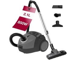 VALI® Stofzuiger Zonder Zak - Compact en Licht - Stofzuiger - Zwart/Grijs - 33cm x 25cm x 42cm