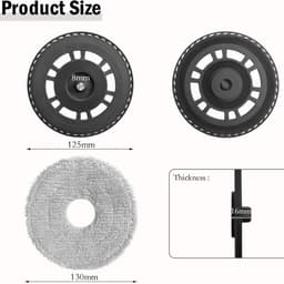 Robotstofzuiger Vervangingsset: 2 Dweilhouders & 4 Dweilpads compatibel met Dreame L10s Pro Ultra — thumbnail 3