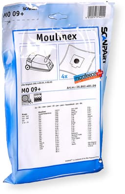 Scanpart stofzuigerzakken 4 stuks - Geschikt voor Moulinex Compact - 250 A8201 A8203 - Inclusief 1 filter - Alternatief — thumbnail 1