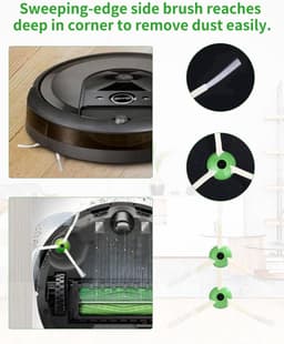 Onderhoudspakket Reserveonderdelen geschikt voor iRobot Roomba i/e/j serie, i7 i7+ i3 i3+ i4 i4+ i6 i6+ j7 j7+E5 E6 E7, vervangende accessoires borstel voor roomba, 1 hoofdborstels, 4 filters, 6 zijborstels — thumbnail 2