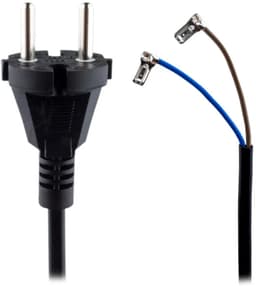 SQOON® Aansluitsnoer stofzuiger plat 9 m zwart H05VV-F 2x0,75 mm² geschikt voor Philips - Gelijk aan 432200607390 (432200607390) — thumbnail 1