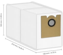 9 Stofzuigerzakken Compatibel met Lefant M2 Plus / M2L Plus / M2S Plus / M350 Robotstofzuiger - Wegwerpzakken — thumbnail 3