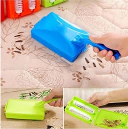 Mini Tapijt Borstel - Handheld Veegmachine Kruimeldief - Tafel Schoonmaken - Dubbele Borstel Reiniger - 85 Gram - Willekeurige Kleur — thumbnail 2
