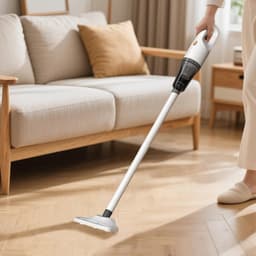 Draadloze Steelstofzuiger - Hand en vloer - Thuis reinigen - 2-in-1 functie - 115 cm - Wit — thumbnail 2