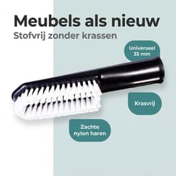Cheqo® Meubelborstel - Stofzuigerborstel - Plumeau - Opzetborstel - Meubelzuigmond - Stofzuiger Mondstuk - Stofzuiger Opzetstuk - Bekledingszuigmond - Stofborstel - Stofzuigeraccessoire - Hulpstuk voor Meubels en Bekleding - Universeel — thumbnail 2