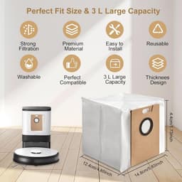 Stofzuigerzakken Vervangend - Reserveonderdelen Set - Huis Schoonhouden - Efficiënte Filtratie - 10 Stuks - Wit — thumbnail 1