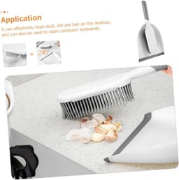 Handbezem Stofblik Set - Schoonmaak Set - Bureau Reinigen - Flexibele Borstels - 2 Sets - Grijs — thumbnail 4