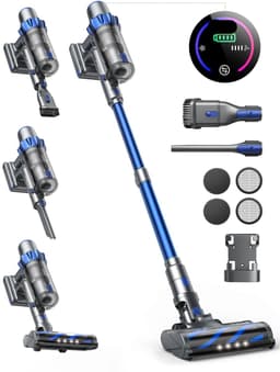 Steelstofzuiger - Vacuum Cleaner - Draadloze Stofzuiger- Kruimeldief Snoerloos - 500W - 48KPA Zuigkracht - Handstofzuiger - Tot 55 Min Oplaadtijd - Anti-Winding Borstel en 1.5L Groot Stofreservoir - voor Tapijt, Vloer & Auto — thumbnail 1