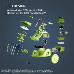 Stofzuiger zonder zak - Krachtige reiniger - Efficiënt schoonmaken - Stil en energiezuinig - 25L capaciteit - Zwart en grijs — thumbnail 4