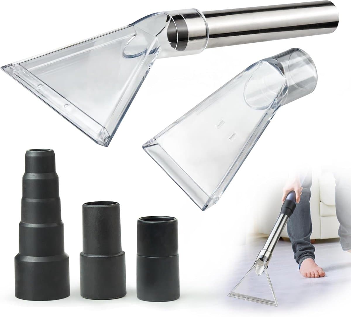 Universele Transparante Extractie Opzetstuk - Voor Shop Vac, Nat/Droog Stofzuiger, Auto & Tapijt — afbeelding 1