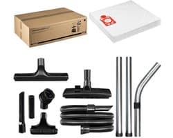 SQOON® Giga Serviceset geschikt voor Numatic Henry, Hetty, James, PPR240 en vergelijkbare modellen, 20-delige set waaronder 10x stofzuigerzakken + zuigmonden + slang + zuigbuizen