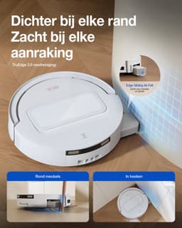 Ecovacs Deebot T90 Max Pro Omni – Robotstofzuiger Met Dweilfunctie – 40.000 Pa – 9,5 cm Ultradun – ZeroTangle 4.0 Anti-klit – Omni-Station – Wit — thumbnail 3