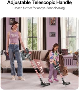 Vactidy V10 Pro draadloze steelstofzuiger, 45000Pa zuigkracht, 550W motor, tot 45 min looptijd, uitneembare 2200mAh batterij, 5-traps filtratie, 500ml stofbak, LED-display, groenlicht stofdetectie — thumbnail 3