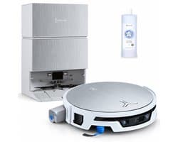 Ecovacs Deebot X12S Pro Omni - Robotstofzuiger Met Dweilfunctie - 27.000 Pa - 63°C Warm Water - Omni Station - AIVI 3D 4.0 - Wit - 1000ml Schoonmaakmiddel