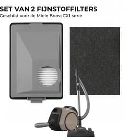 Somstyle Filter geschikt voor Miele Boost CX1 – 2 Delig - Fijnstoffilter - Stofzuiger Accessoires - Grijs — thumbnail 5