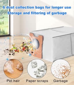 20-delige accessoireset geschikt voor Eufy Omni C20, reserveonderdelenset voor eufy Omni C20, 1 hoofdborstel, 4 filters, 4 zijborstels, 4 doeken, 6 stofzakken, 1 kleine reinigingsborstel — thumbnail 4
