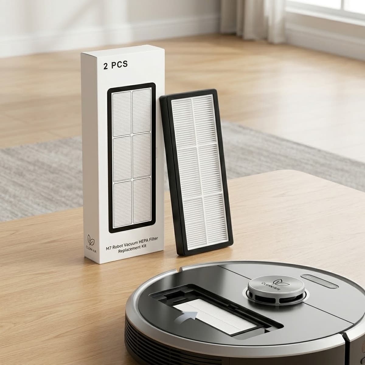 2 Stuks Vervangingsfilter voor Xiaomi Mi Robot Vacuum 1S & Roborock S5 / T-serie — afbeelding 1
