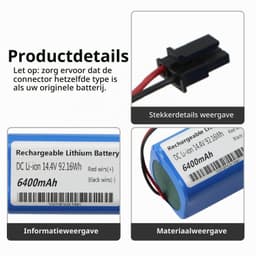 Stofzuigeraccu - 14,4 V - 6400 mAh - voor Eufy RoboVac X8 — thumbnail 2