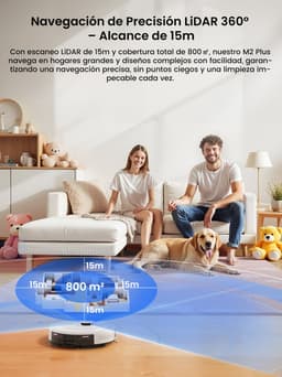 Lefant M2L Plus robotstofzuiger en -dweil, zuigkracht van 6000 Pa, inhoud van 2,2 l — thumbnail 5