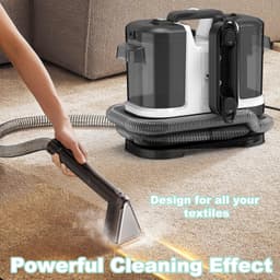 Tapijtreiniger Draagbaar - 500W 12 kPa Zuigkracht - 1-2 Liter Stofbak - Kunststof Handvat - Voor Meubels En Bekleding — thumbnail 2
