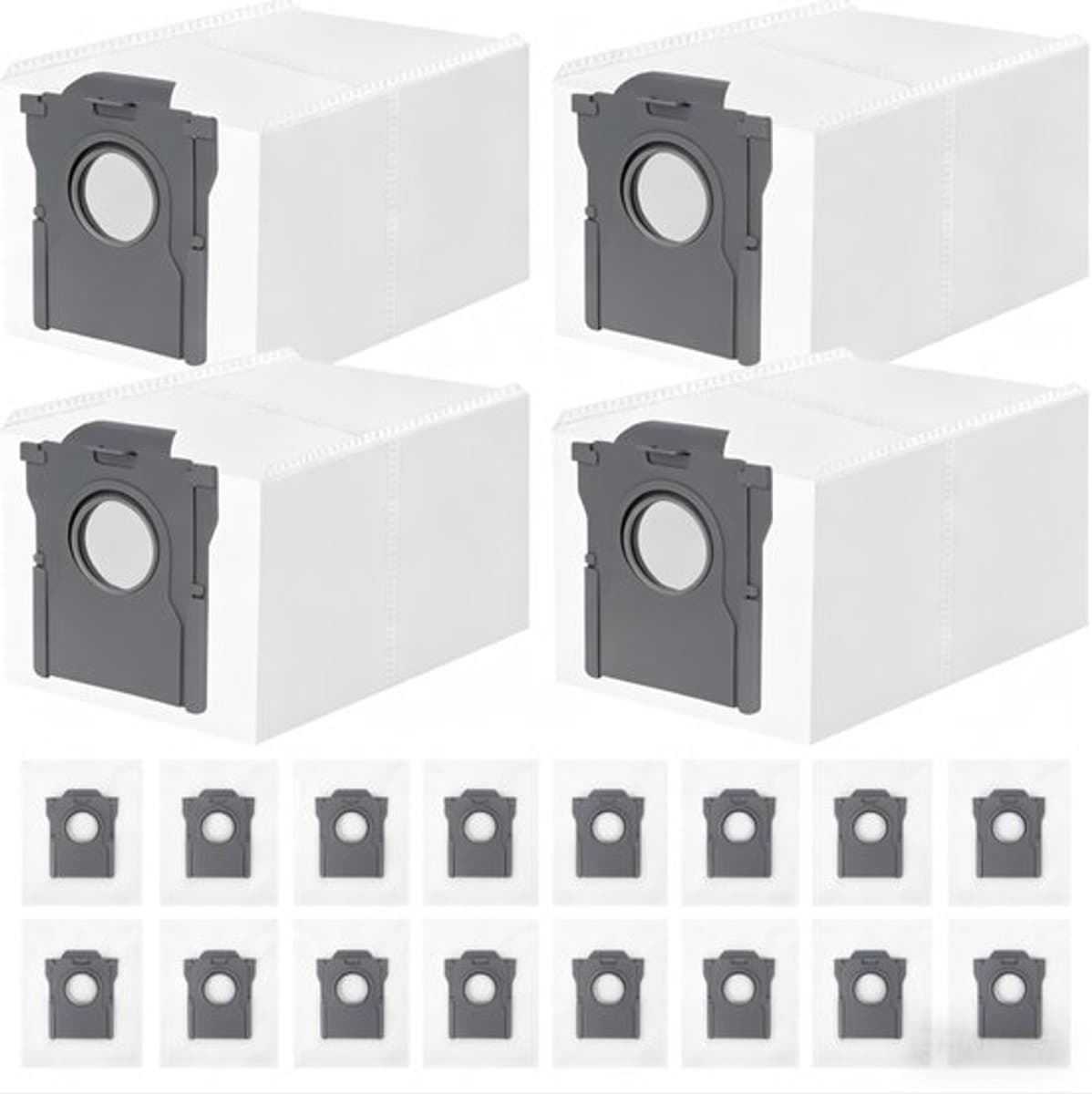 20 Stuks Stofzuigerzakken Voor Robotstofzuiger - Geschikt Voor Dreame L10 L10s L20 X20 X30 X40 X50 L40 L50 Ultra En Mova P10 E30 P50 V50 Ultra - 3,2 Liter Capaciteit - 4-Laagse Filterstructuur - Vervangende Stofzakken Voor Leegstation — afbeelding 1