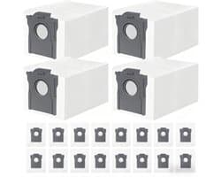 20 Stuks Stofzuigerzakken Voor Robotstofzuiger - Geschikt Voor Dreame L10 L10s L20 X20 X30 X40 X50 L40 L50 Ultra En Mova P10 E30 P50 V50 Ultra - 3,2 Liter Capaciteit - 4-Laagse Filterstructuur - Vervangende Stofzakken Voor Leegstation