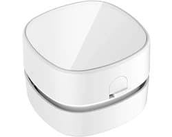 Desktop Stofzuiger - Mini Stofzuiger - Tafel Reinigen - Draadloos Werking - 9x9x8 cm - Wit