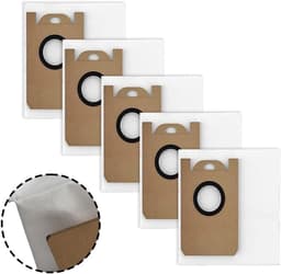 Stofzuigerzakken - Reservefilters - Robotstofzuiger Onderhoud - Efficiënte Filtratie - 5 Stuks - Wit — thumbnail 4